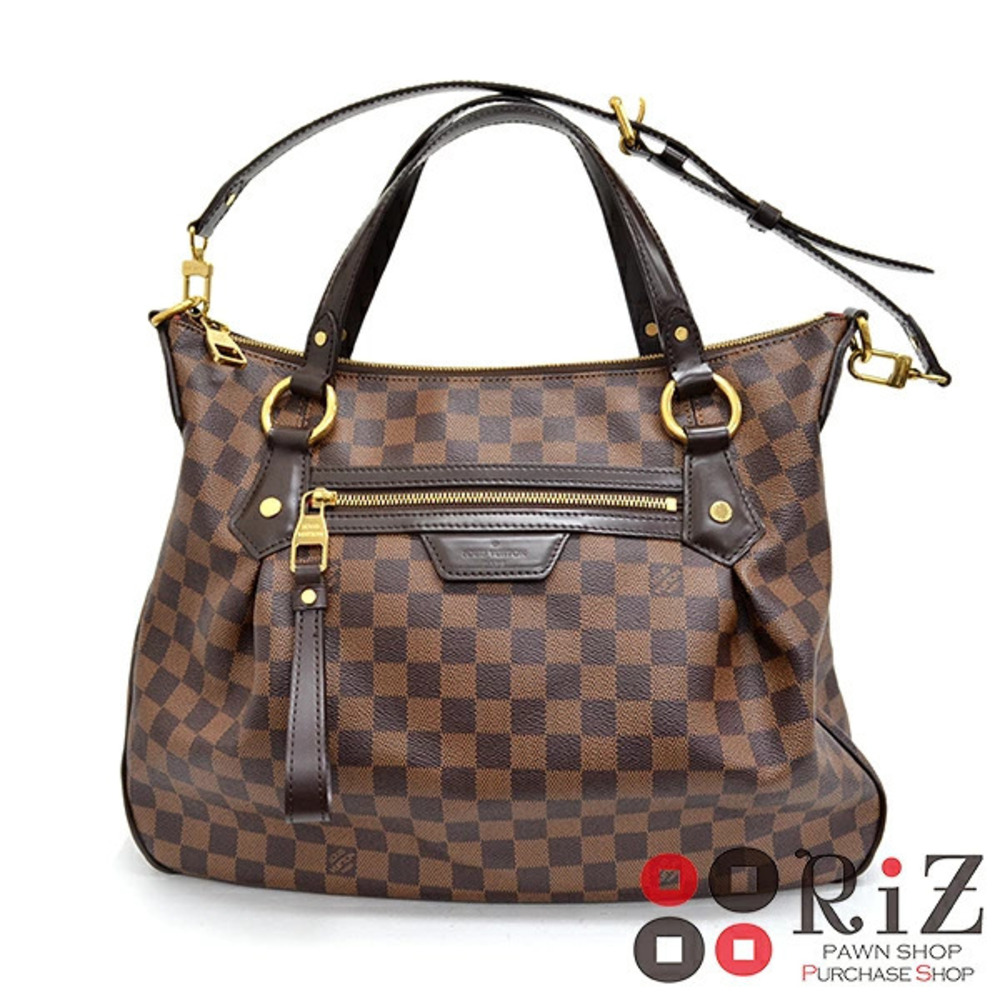 LOUIS VUITTON Evora Bag Handbag Damier Ebene Brown